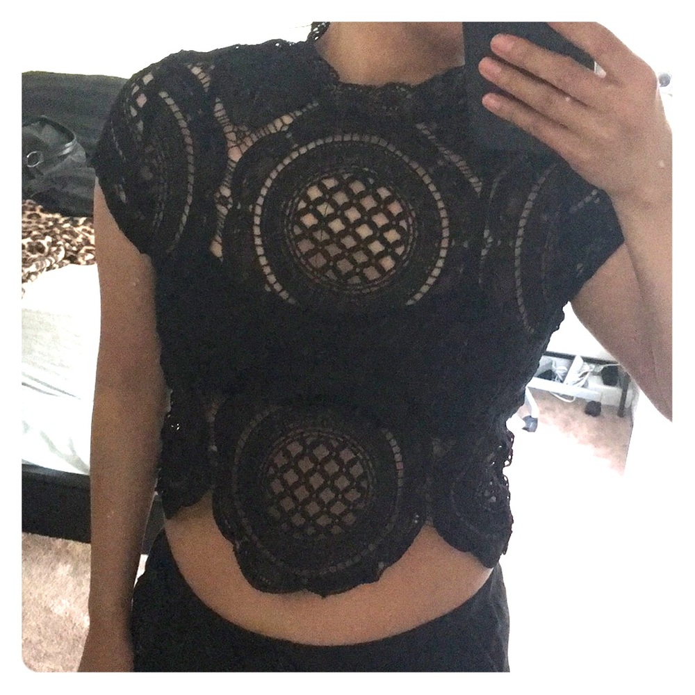 Black lace shirt